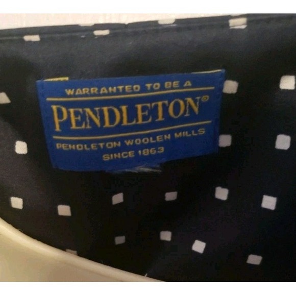 Vtg Pendleton Size L Polkadot Silk Blend Open Front Jacket Nautical Career - Picture 3 of 5